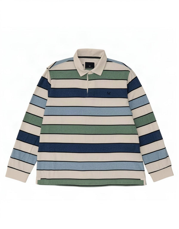 Crew Clothing Ανδρικό μακρυμάνικο μπλουζάκι ράγκμπι πόλο 2XL πολύχρωμο ριγέ