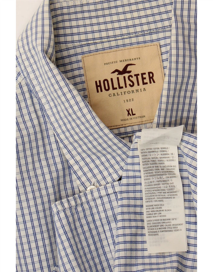 Ανδρικό πουκάμισο HOLLISTER XL Blue Check Cotton