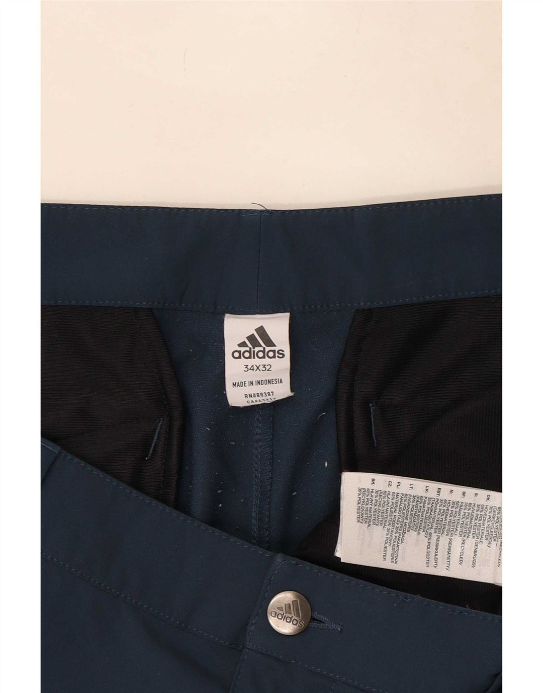 Ανδρικό παντελόνι Chino Adidas Slim W34 L32 Navy Blue Polyester