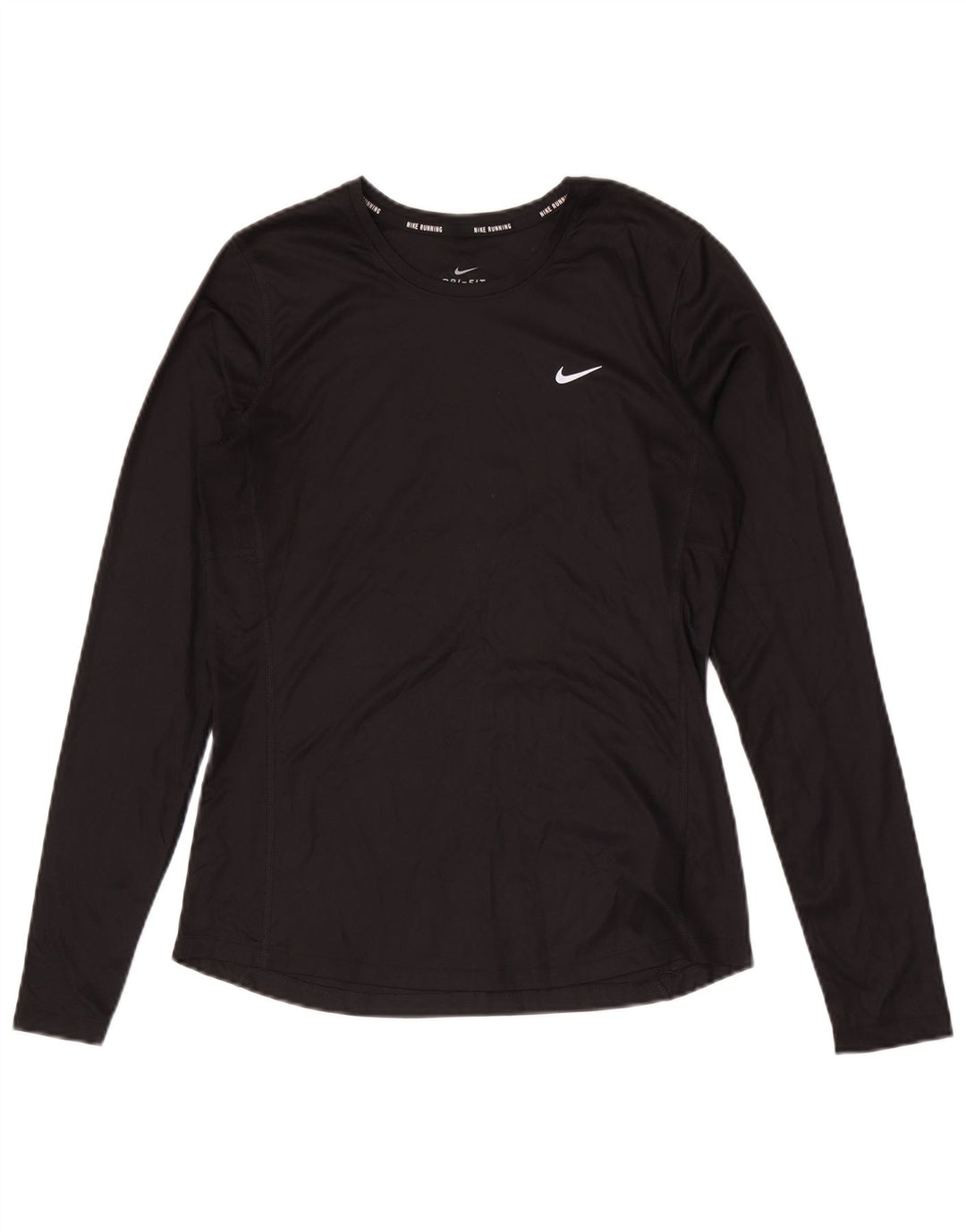NIKE Γυναικείο Dri Fit Μακρυμάνικο UK 12 Μεσαίο Μαύρο Πολυεστέρας