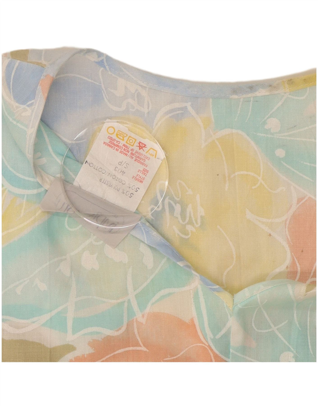 Impromptu γυναικεία μπλούζα Crop Top 10 Μικροί πολύχρωμοι φλοράλ πολυεστέρας