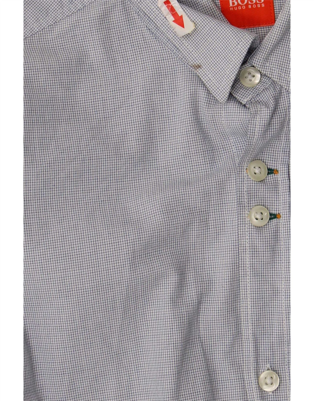 Ανδρικό πουκάμισο Hugo Boss με μεσαίο μπλε Gingham