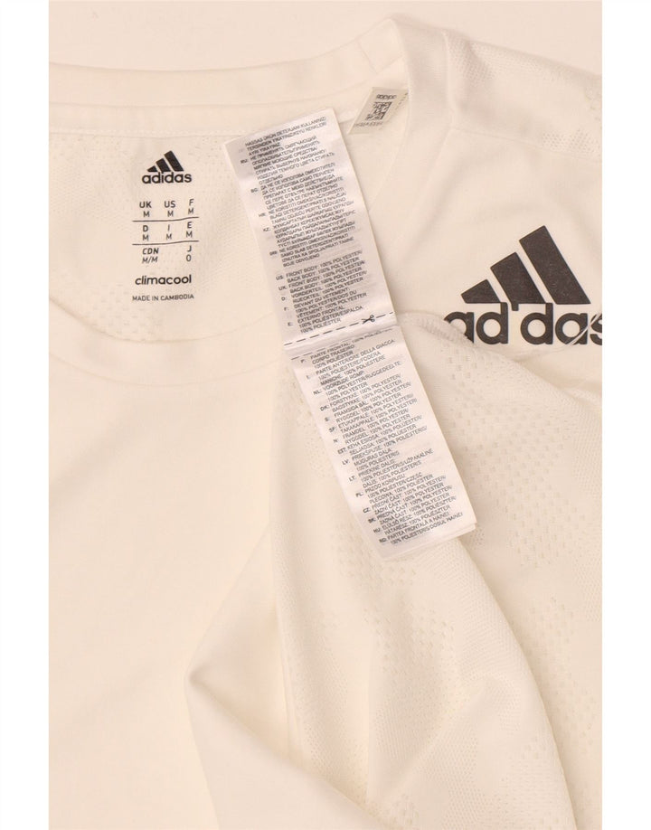 Ανδρικό T-Shirt Adidas Top Medium White Polyester