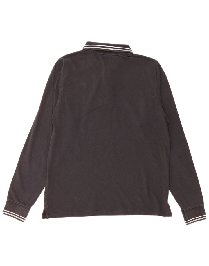 Ανδρικό μπλουζάκι πόλο Kappa μεγάλο μαύρο βαμβακερό