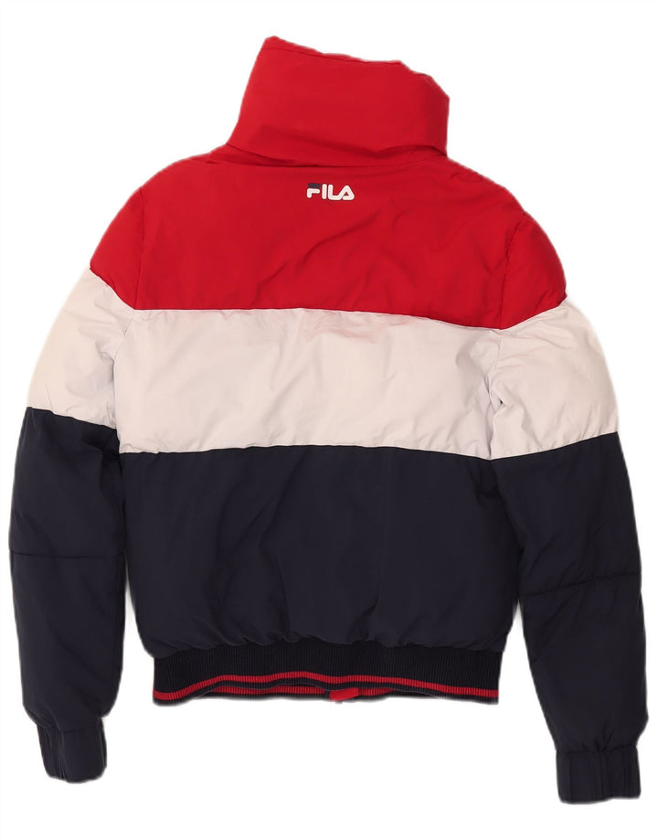Fila Γυναικείο μπουφάν υπερμεγέθη με επένδυση UK 10 Μικρό πολύχρωμο μπλοκ χρώματος