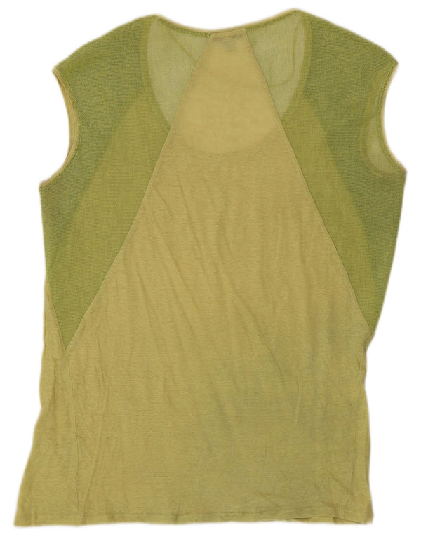 Γυναικείο Γιλέκο Zara Trafaluc Top UK 14 Medium Yellow Colourblock Λευκό