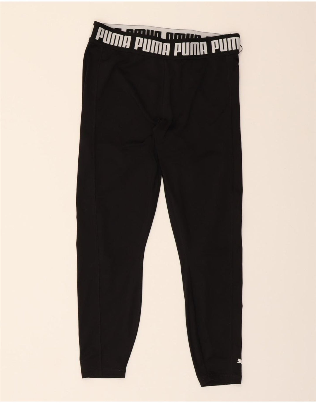 PUMA Womens Graphic Leggings UK 16 Large  Black Polyester Vintage Puma and Second-Hand Puma from Messina Hembry 