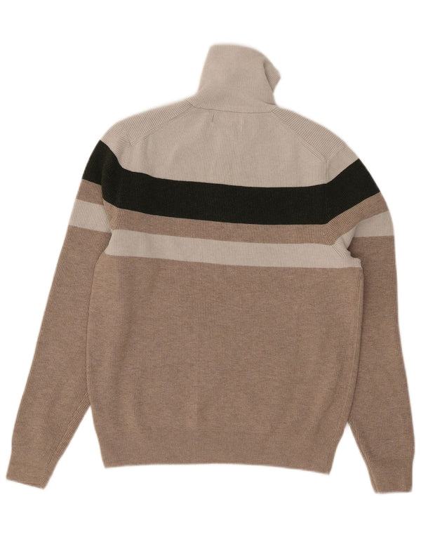 Marks & Spencer Γυναικείο πουλόβερ με φερμουάρ UK 10 Small Grey Colourblock