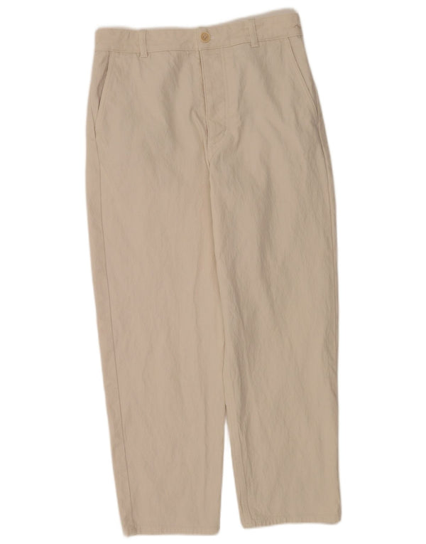 Cos Γυναικείο Ψηλόμεσο Παντελόνι Chino EU 34 XS W28 L24 Μπεζ βαμβακερό
