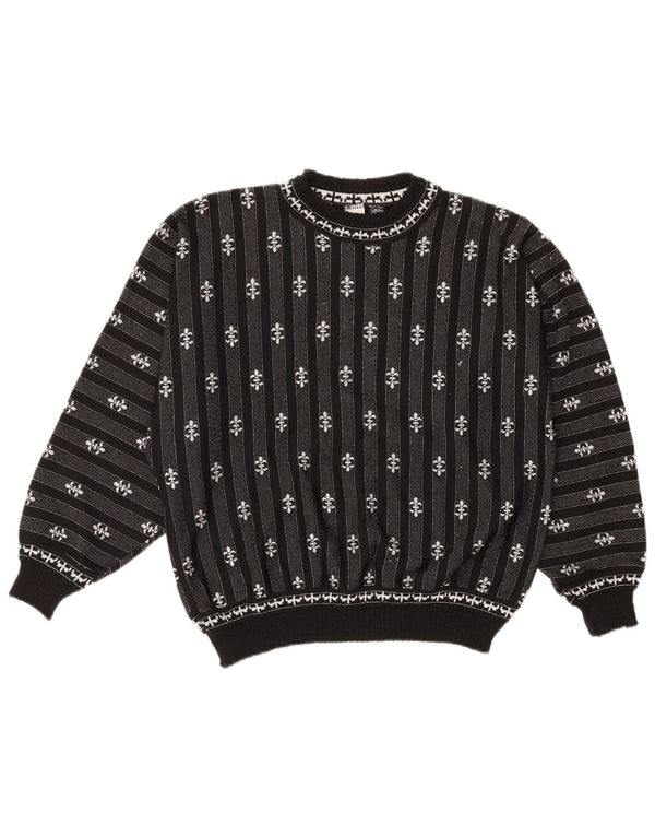 C & A γυναικείο πουλόβερ με λαιμόκοψη μεγάλου μεγέθους UK 14 μεσαίο μαύρο ριγέ