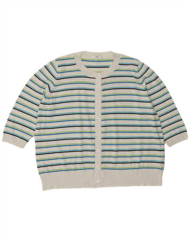 Marks & Spencer Γυναικείο πουλόβερ ζακέτα UK 24 4XL πολύχρωμο ριγέ