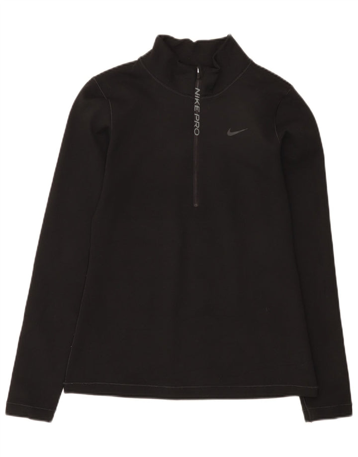 Ανδρική φόρμα πουλόβερ με φερμουάρ Nike Dri Fit Top Small Black Polyester