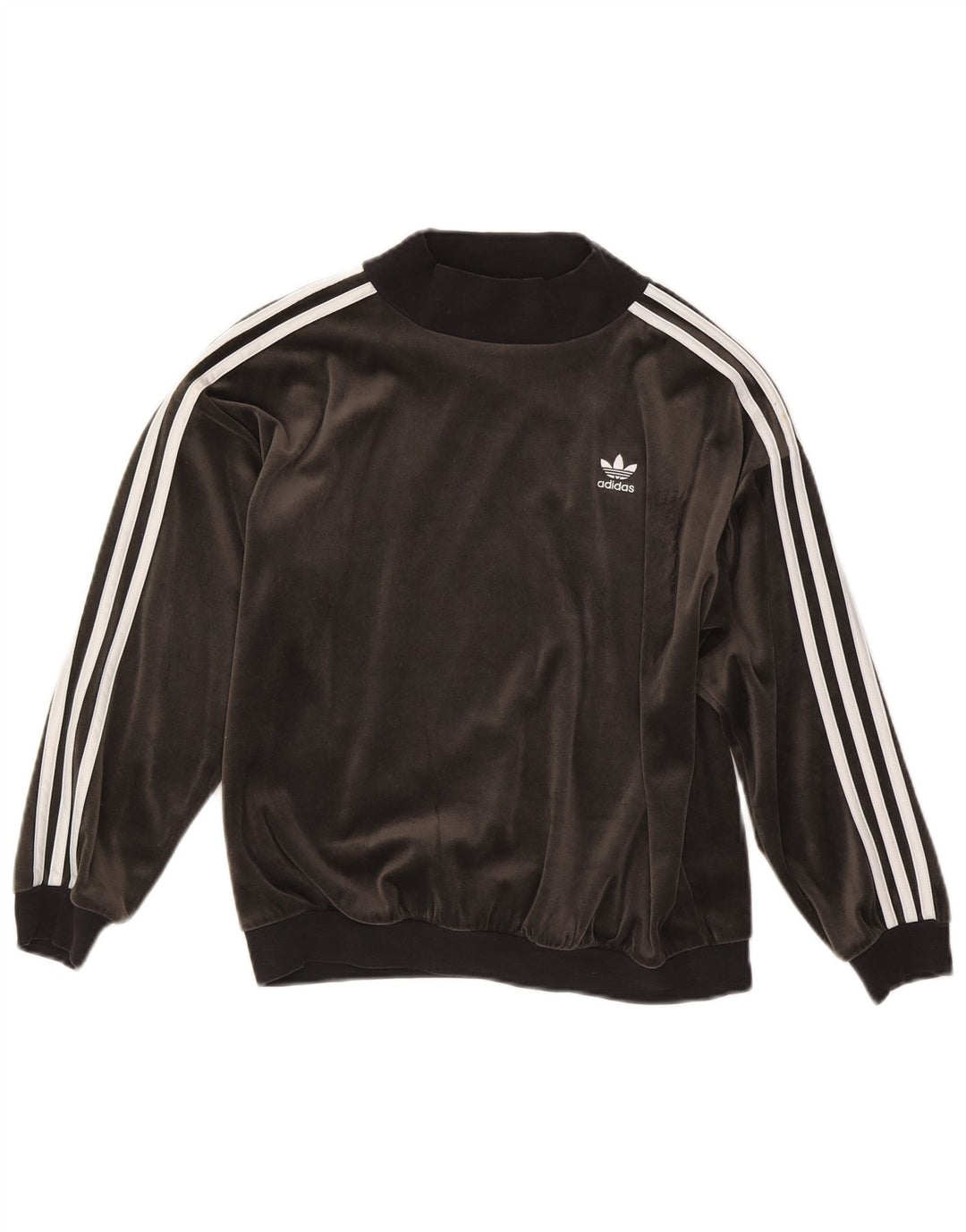 Βελούδινο φούτερ Adidas για κορίτσια, γκρι πολυεστέρας 11-12 ετών