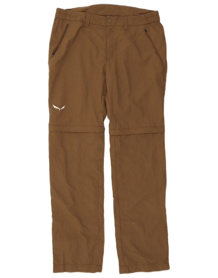Vintage Ανδρικό ίσιο παντελόνι Chino Medium W32 L32 Brown Polyamide