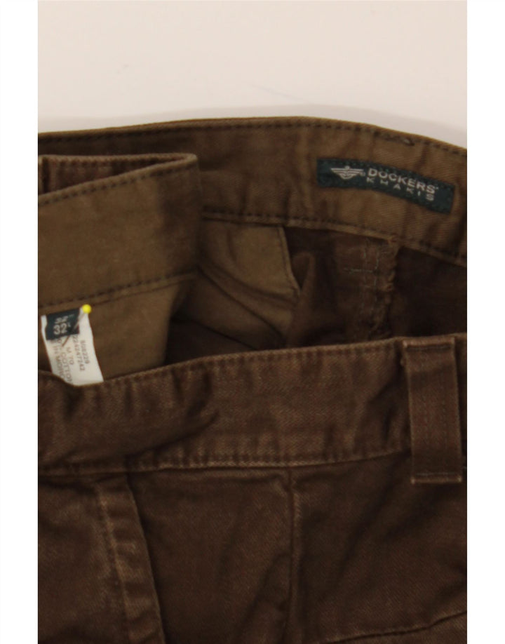 DOCKERS Ανδρικό χακί κωνικό παντελόνι Chino W32 L32 Καφέ βαμβακερό