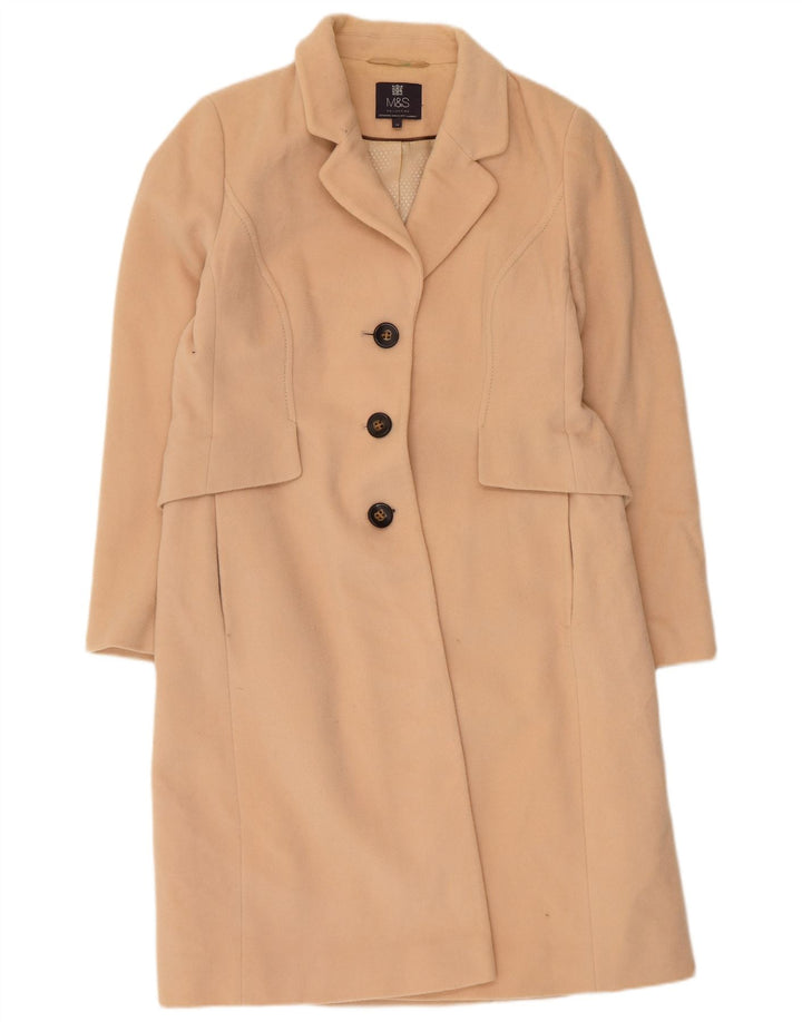 Marks & Spencer Γυναικείο Πανωφόρι UK 14 Medium Beige Wool