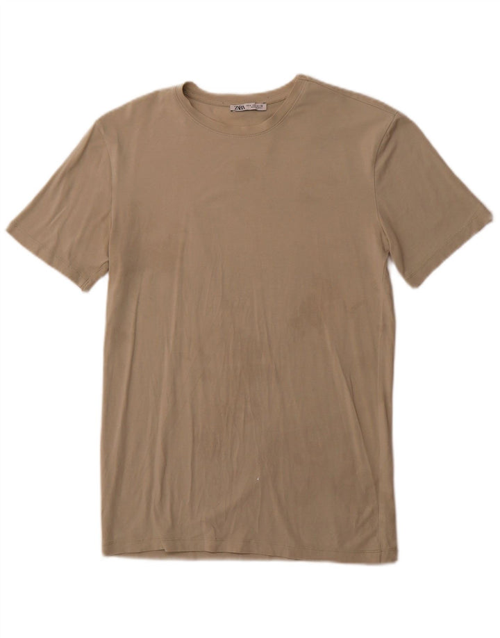 ZARA Mens T-Shirt Small Grey Cotton