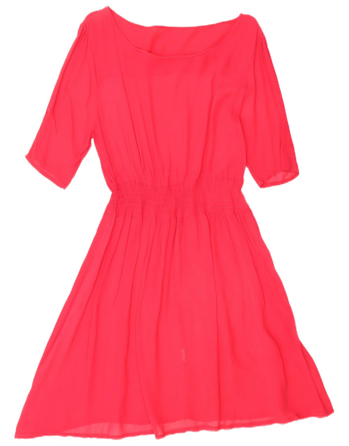 VINTAGE Γυναικείο φόρεμα A-Line UK 14 Large Pink
