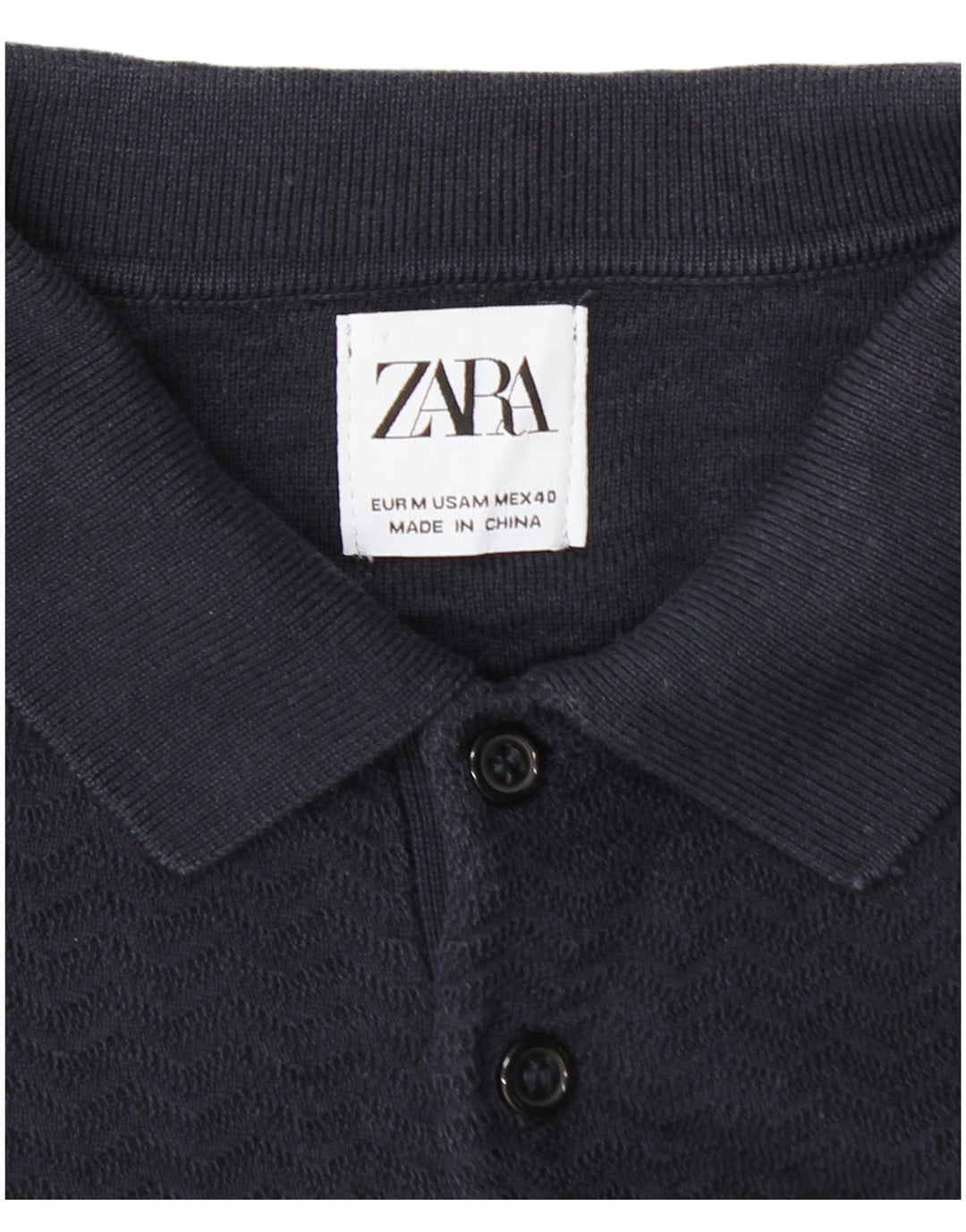 Ανδρικό πουλόβερ Zara Polo Neck Jumper Medium Navy Blue