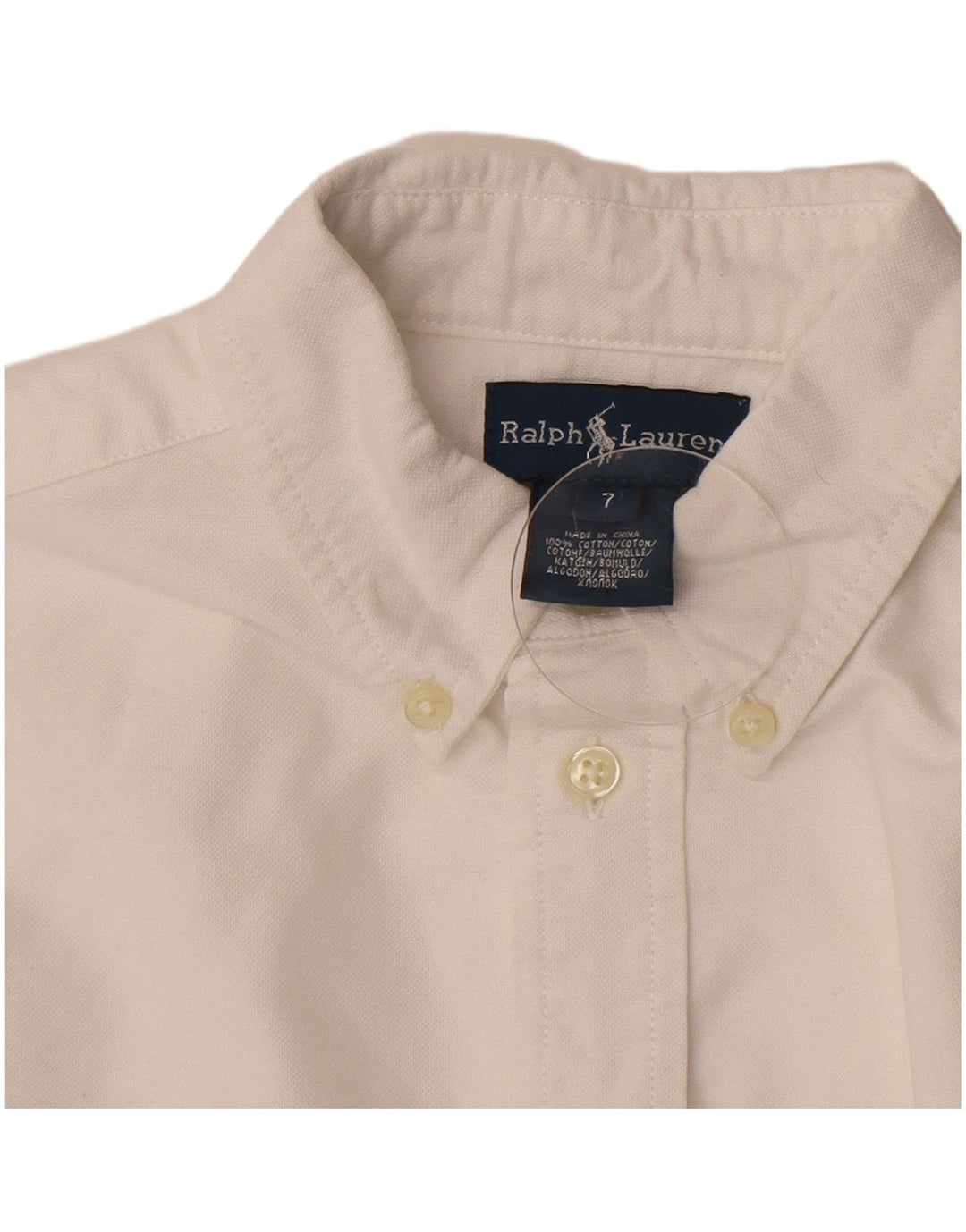 Ralph Lauren Boys πουκάμισο 6-7 ετών Λευκό βαμβακερό
