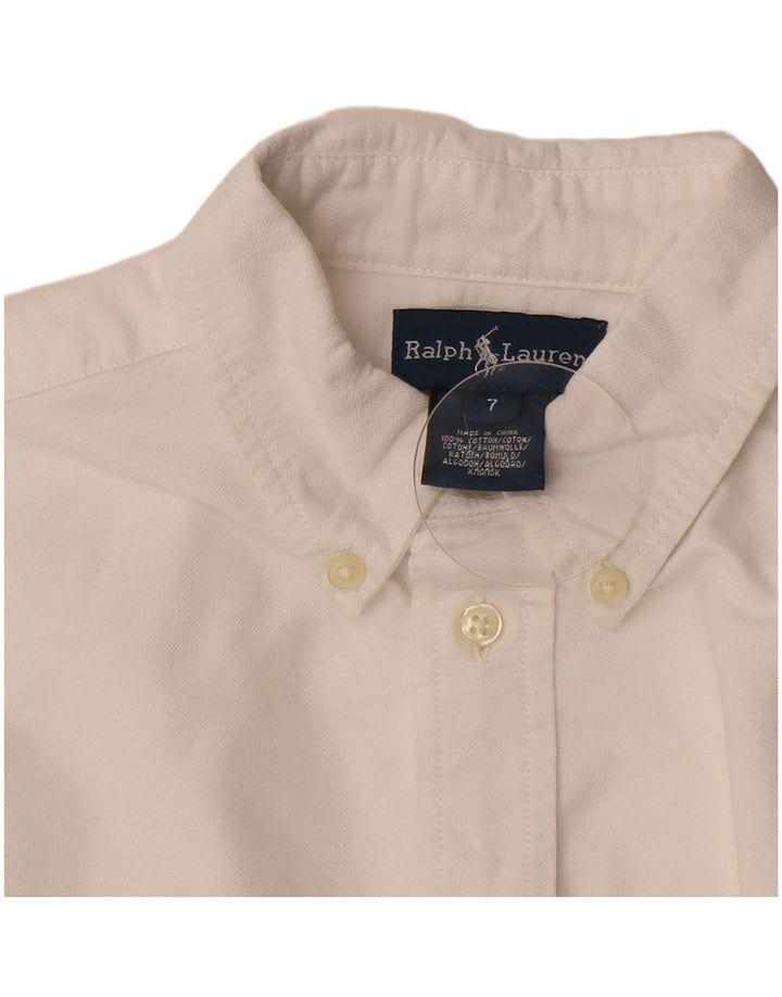 Ralph Lauren Boys πουκάμισο 6-7 ετών Λευκό βαμβακερό