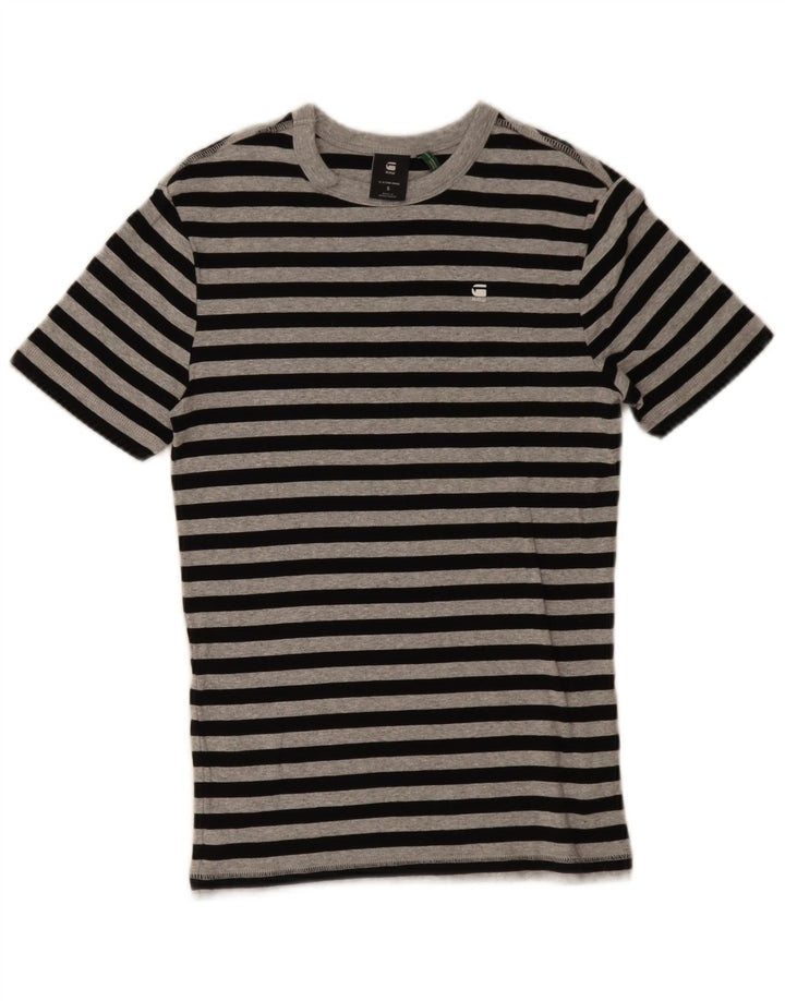 G-STAR Ανδρικό T-Shirt Top Μικρό μαύρο ριγέ βαμβακερό