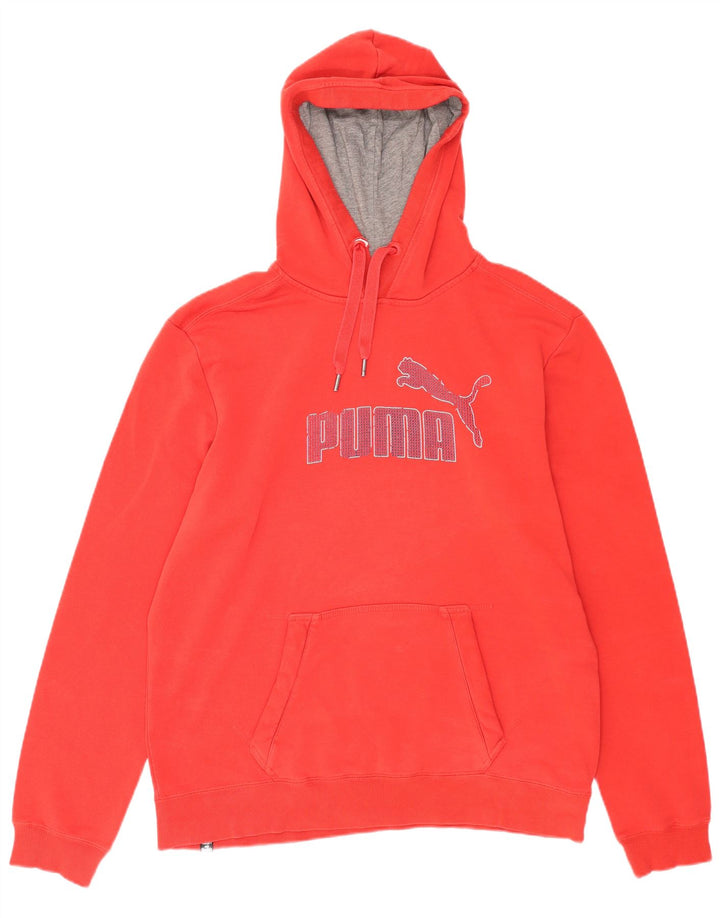 Ανδρικό γραφικό κουκούλα Puma, μεγάλο κόκκινο βαμβακερό