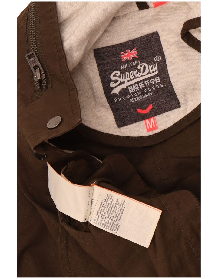 Superdry Γυναικείο Bomber Jacket με κουκούλα UK 14 Medium Khaki Cotton