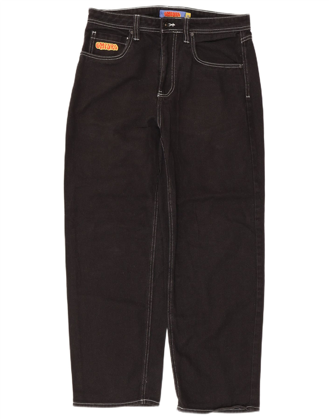 VINTAGE Ανδρικό τζιν κωνικό W30 L28 μαύρο βαμβακερό