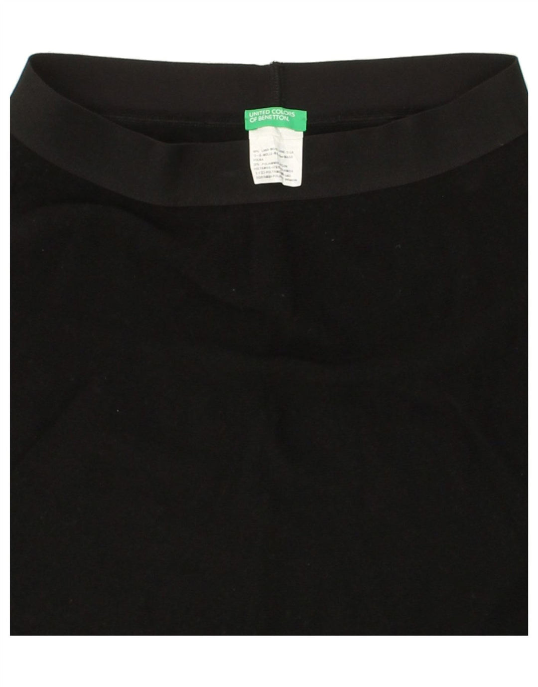 BENETTON Womens Mini Skirt W26 Small  Black Wool Vintage Benetton and Second-Hand Benetton from Messina Hembry 