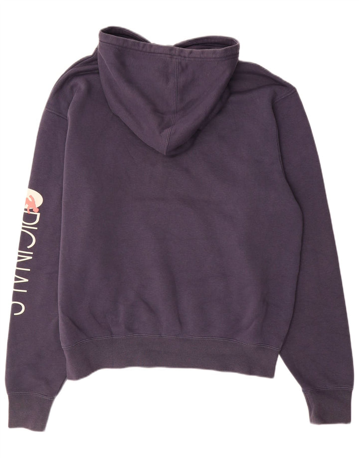 Ανδρικό γραφικό κουκούλα ADIDAS Μεγάλο μπλε βαμβακερό