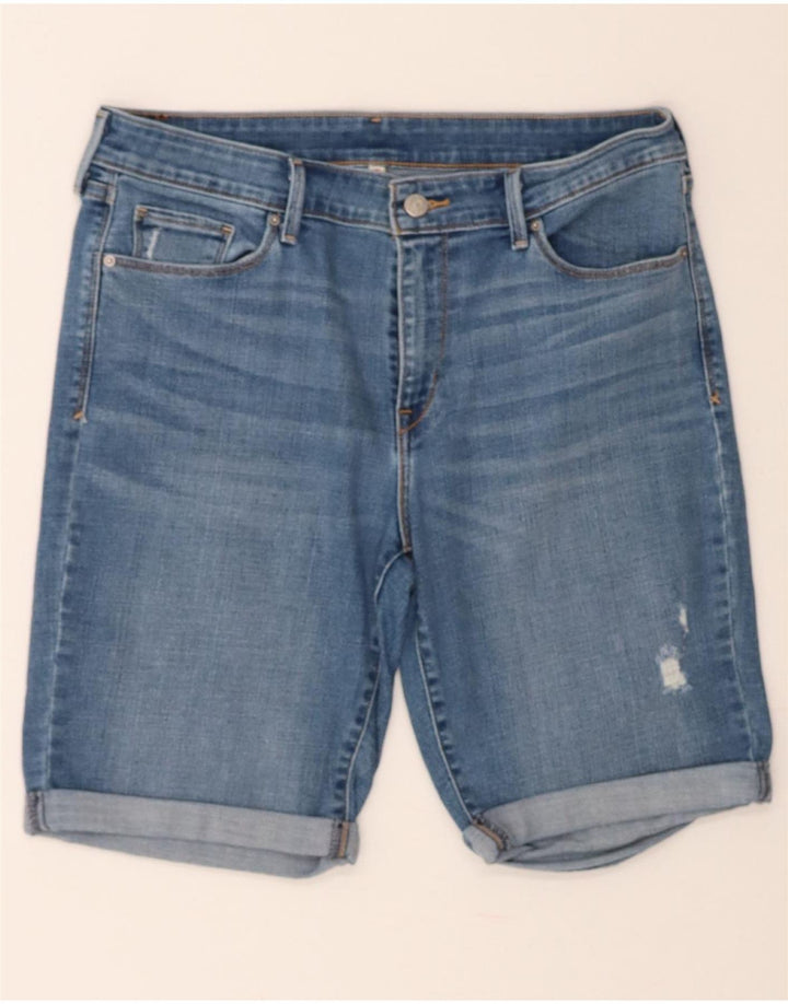 LEVI'S Womens Distressed Denim Shorts W31 Medium Blue Cotton Vintage Levi's and Second-Hand Levi's from Messina Hembry 