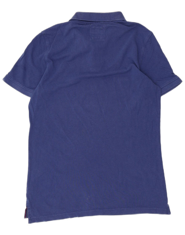 Crew Clothing Mens Polo Shirt Medium Blue Cotton