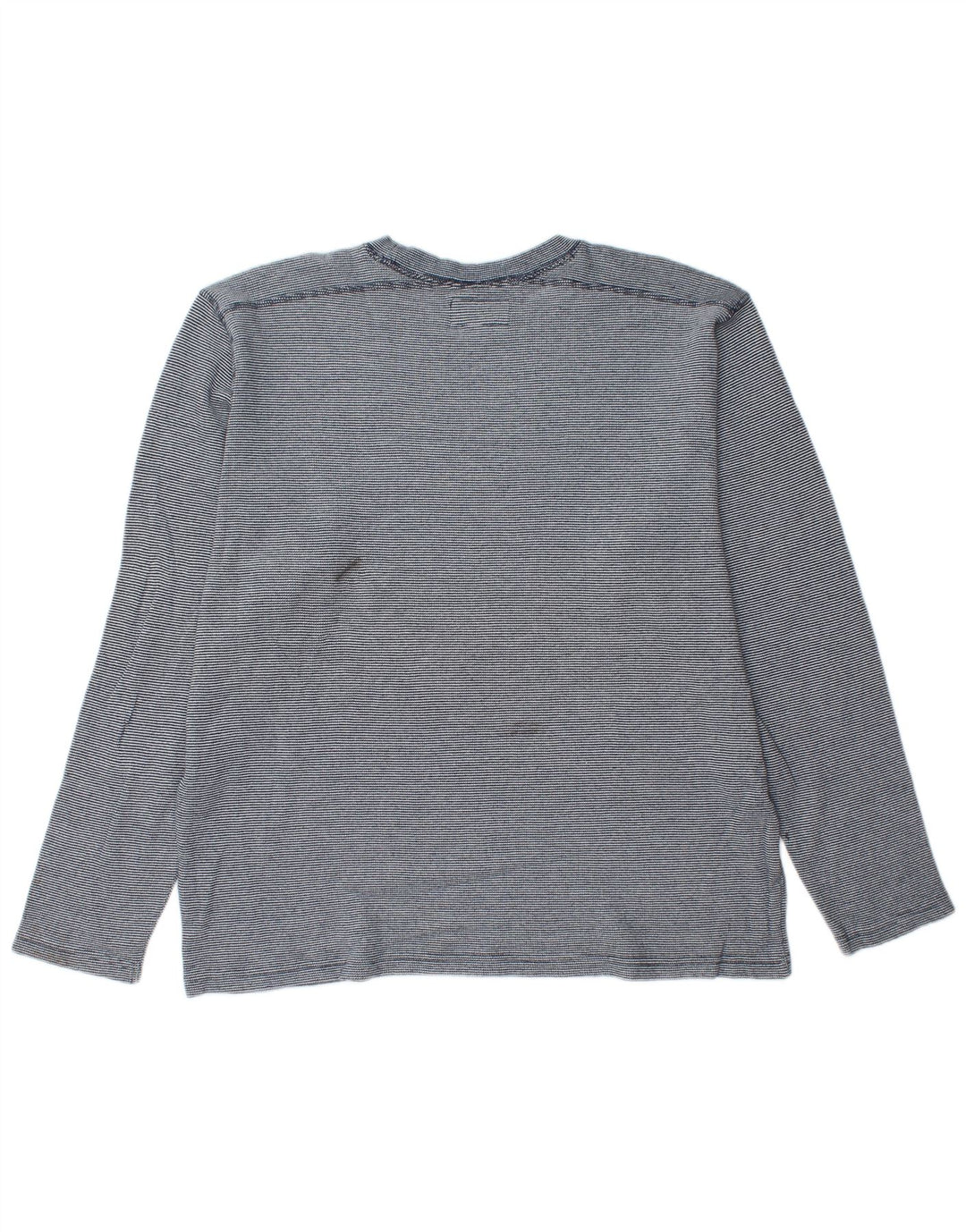 Ανδρικό μπλουζάκι BONOBOS Μακρυμάνικο XL Μπλε βαμβακερό ριγέ