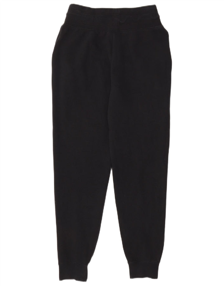 Γυναικεία αθλητική φόρμα NIKE γραφικά παντελόνια Joggers UK 10 Small Black Cotton