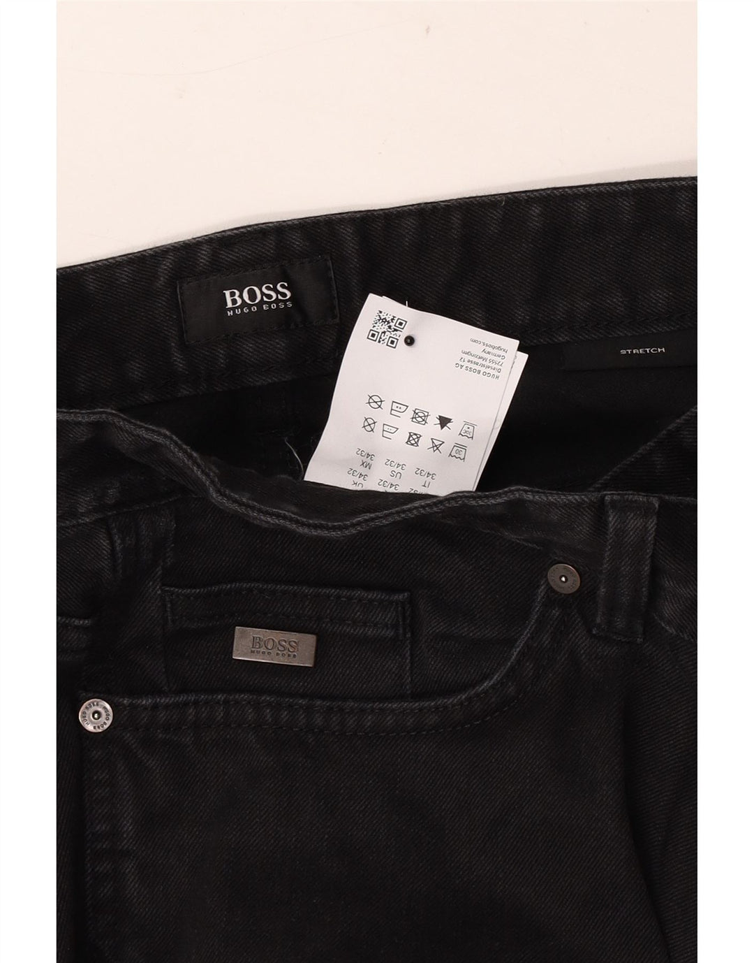 Ανδρικό τζιν Hugo Boss Slim W34 L32 Μαύρο βαμβακερό