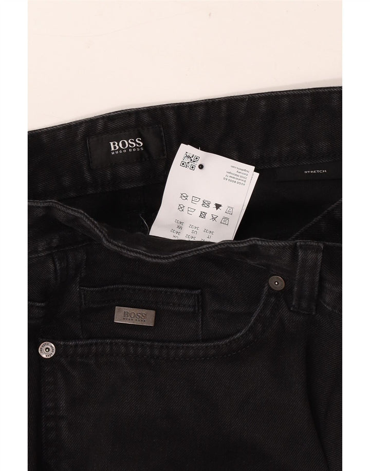 Ανδρικό τζιν Hugo Boss Slim W34 L32 Μαύρο βαμβακερό