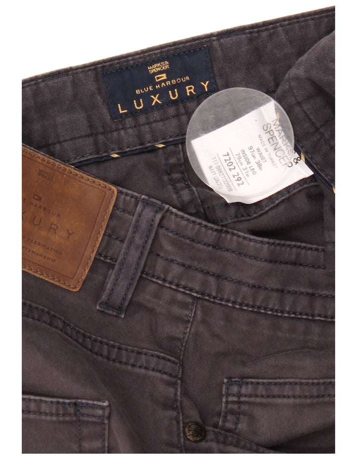 Marks & Spencer Mens Blue Harbour Casual Παντελόνι W38 L31 Navy Blue