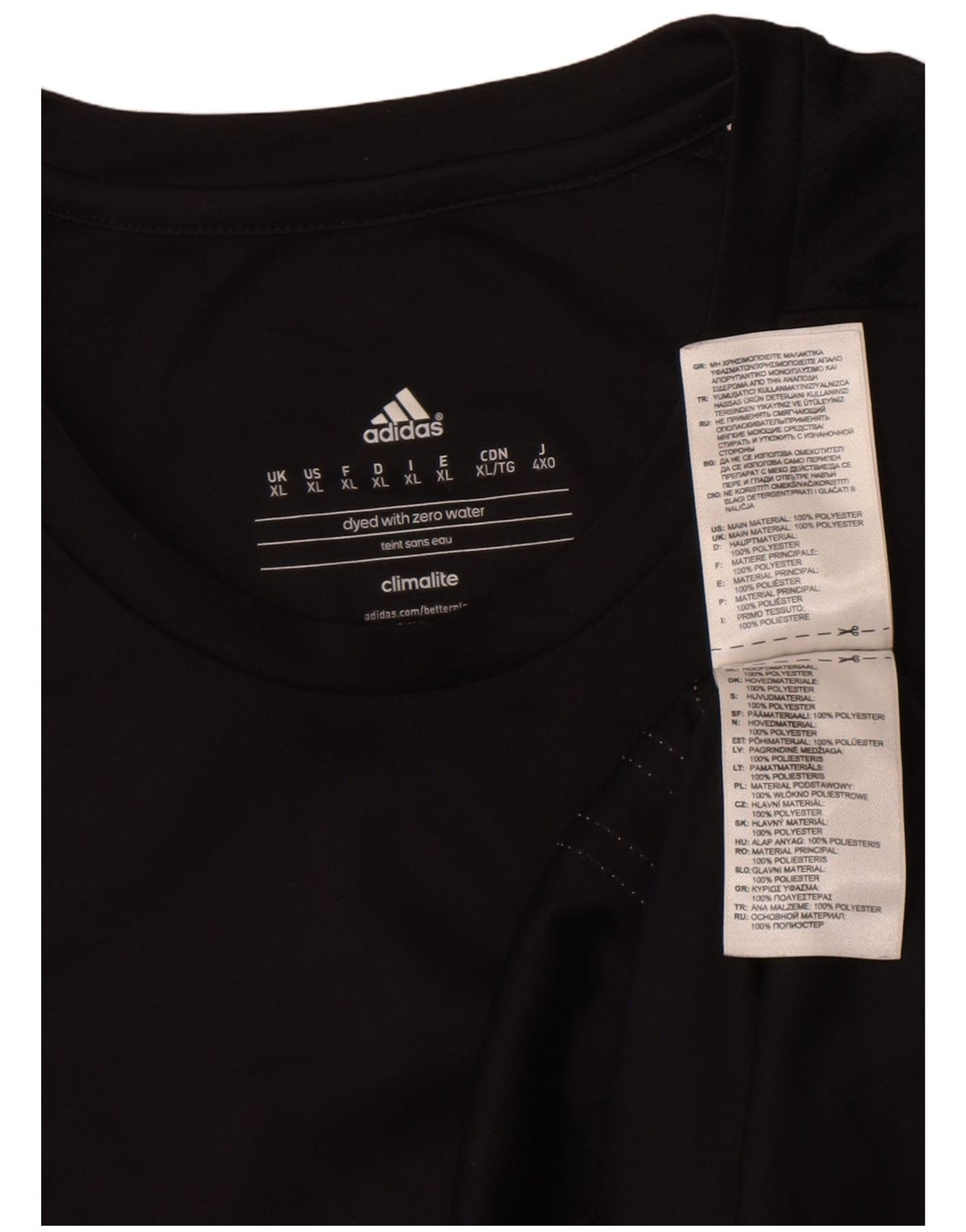 Ανδρικό T-Shirt Climalite Adidas Top XL Μαύρο Πολυεστέρας