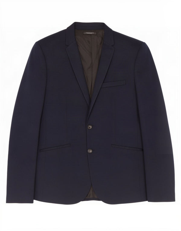 Zara Ανδρικό μπλέιζερ με 2 κουμπιά μπουφάν UK 42 XL Navy Blue Cotton