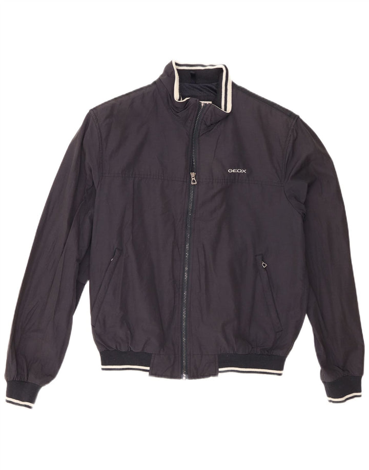 Ανδρικό μπουφάν Geox Bomber UK 38 Medium Navy Blue Cotton