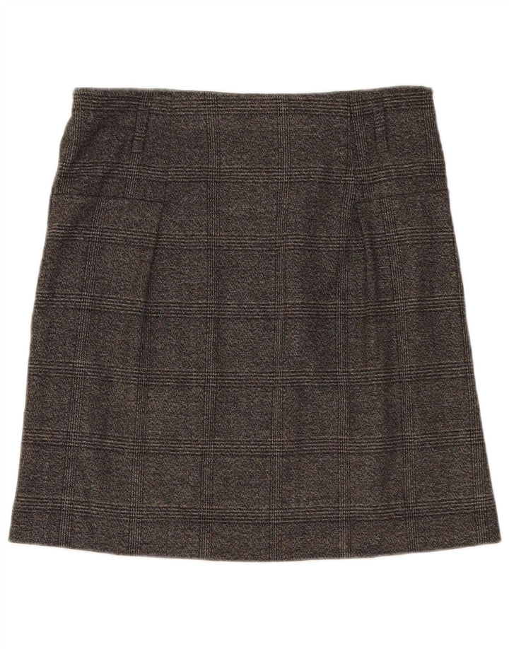 Zara Γυναικεία ίσια φούστα Medium W28 Γκρι Καρό Πολυεστέρας