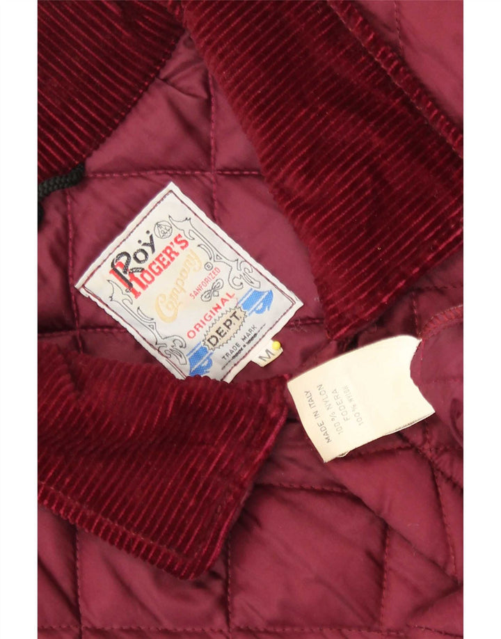 Roy Rogers Ανδρικό καπιτονέ μπουφάν UK 38 Medium Burgundy Nylon