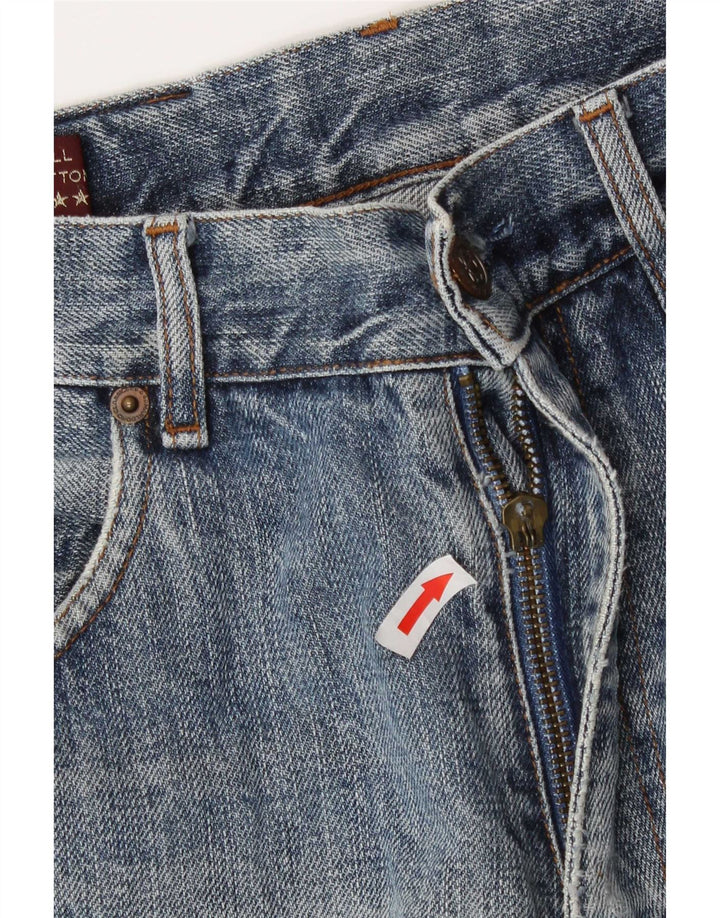 Ανδρικό τζιν Marlboro Classics Distressed Straight W32 L34 Μπλε βαμβακερό