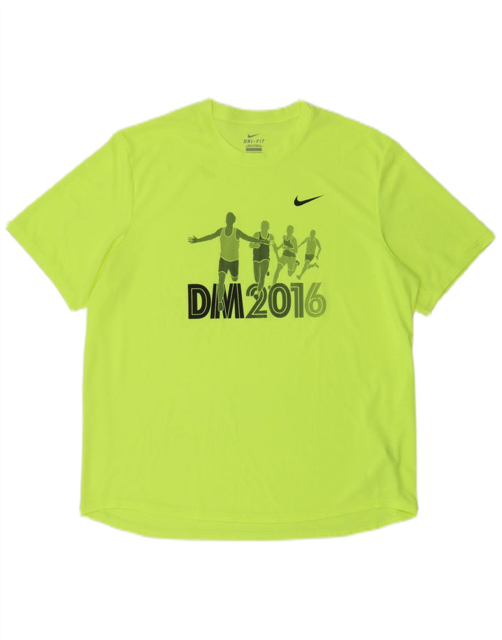 Ανδρικό T-Shirt Nike με γραφικό Dri Fit, μεγάλο πράσινο πολυεστέρα