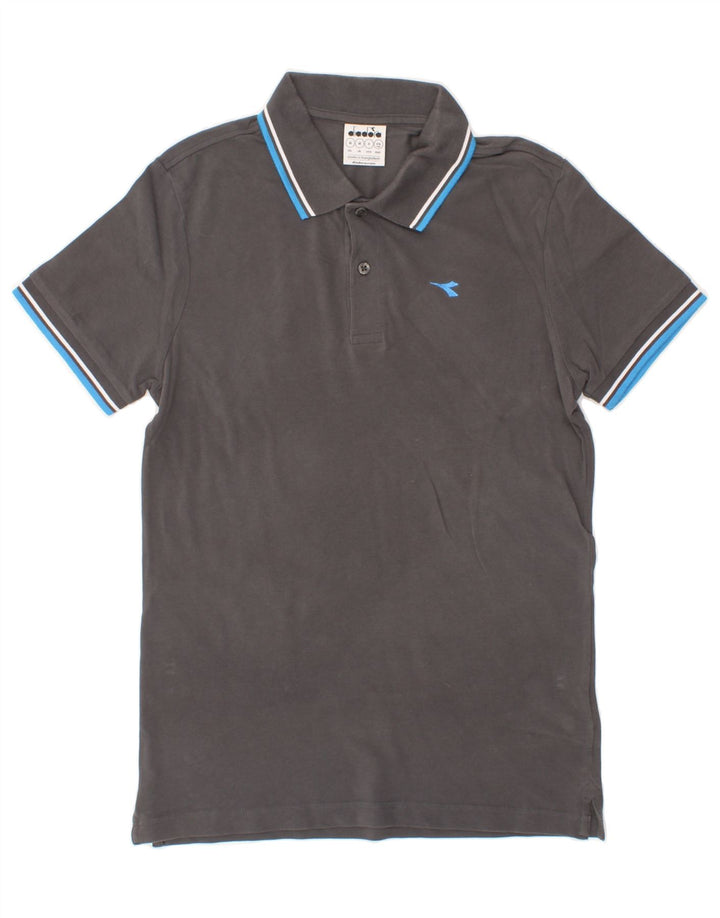 DIADORA Mens Polo Shirt Medium Grey Cotton Vintage Diadora and Second-Hand Diadora from Messina Hembry 