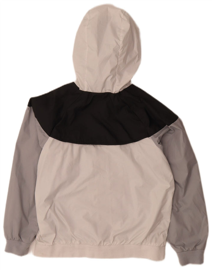 Μπουφάν βροχής Nike Boys Hooded 12-13 Years Large White Colorblock Polyester