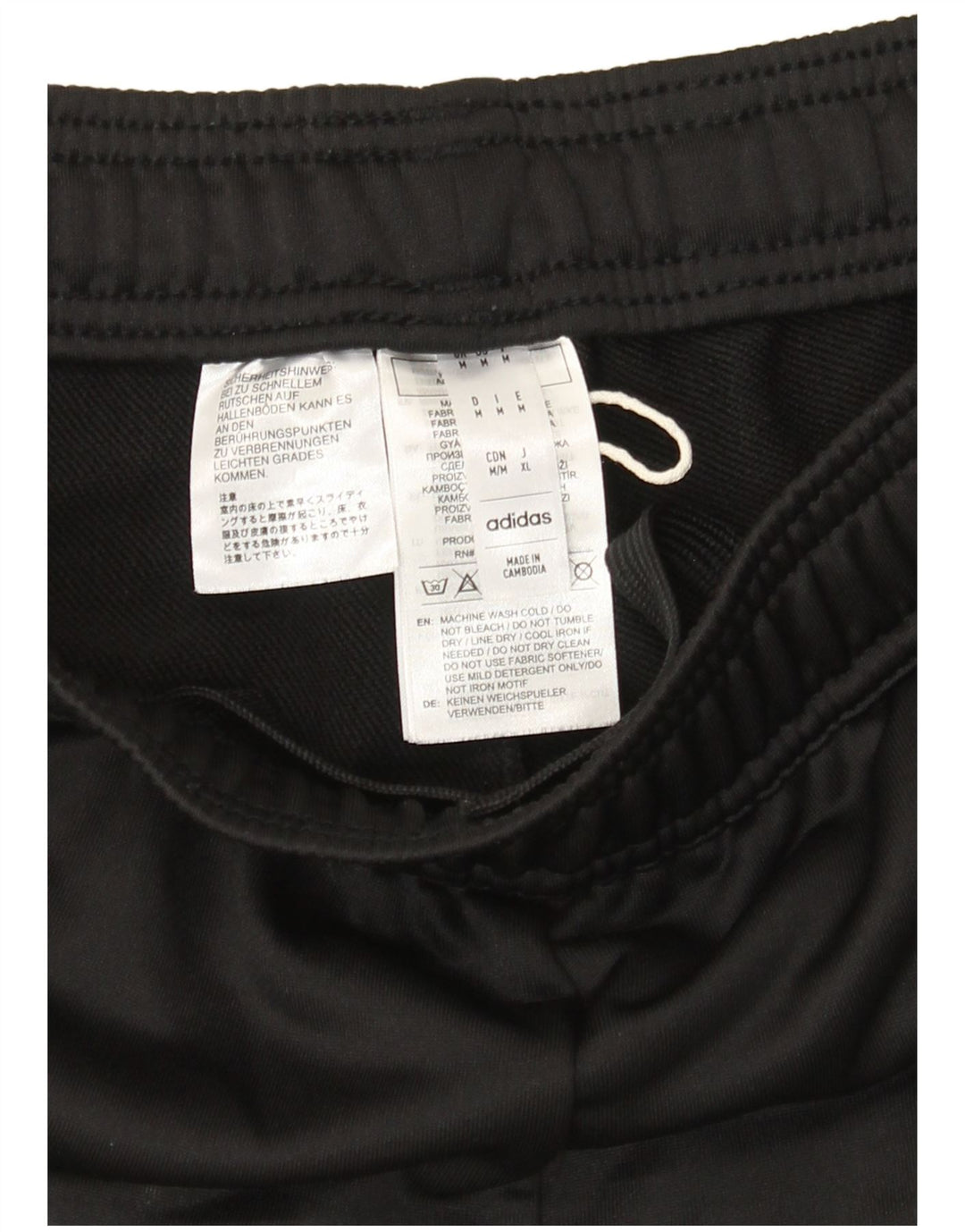 Ανδρική αθλητική φόρμα Adidas Παντελόνι μεσαίου μαύρου χρώματος πολυεστέρας