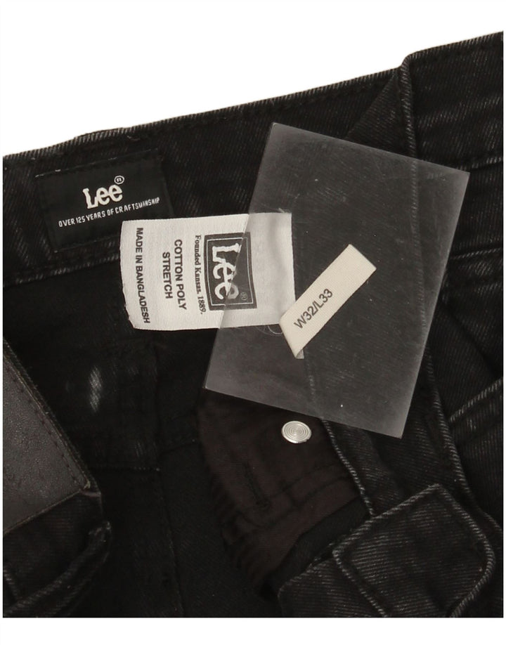 Lee Mens Slim Jeans W32 L33 Μαύρο βαμβακερό