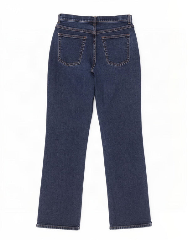 Marks & Spencer Γυναικεία Bootcut Jeans UK 12 Medium W28 L28 Navy Blue Cotton